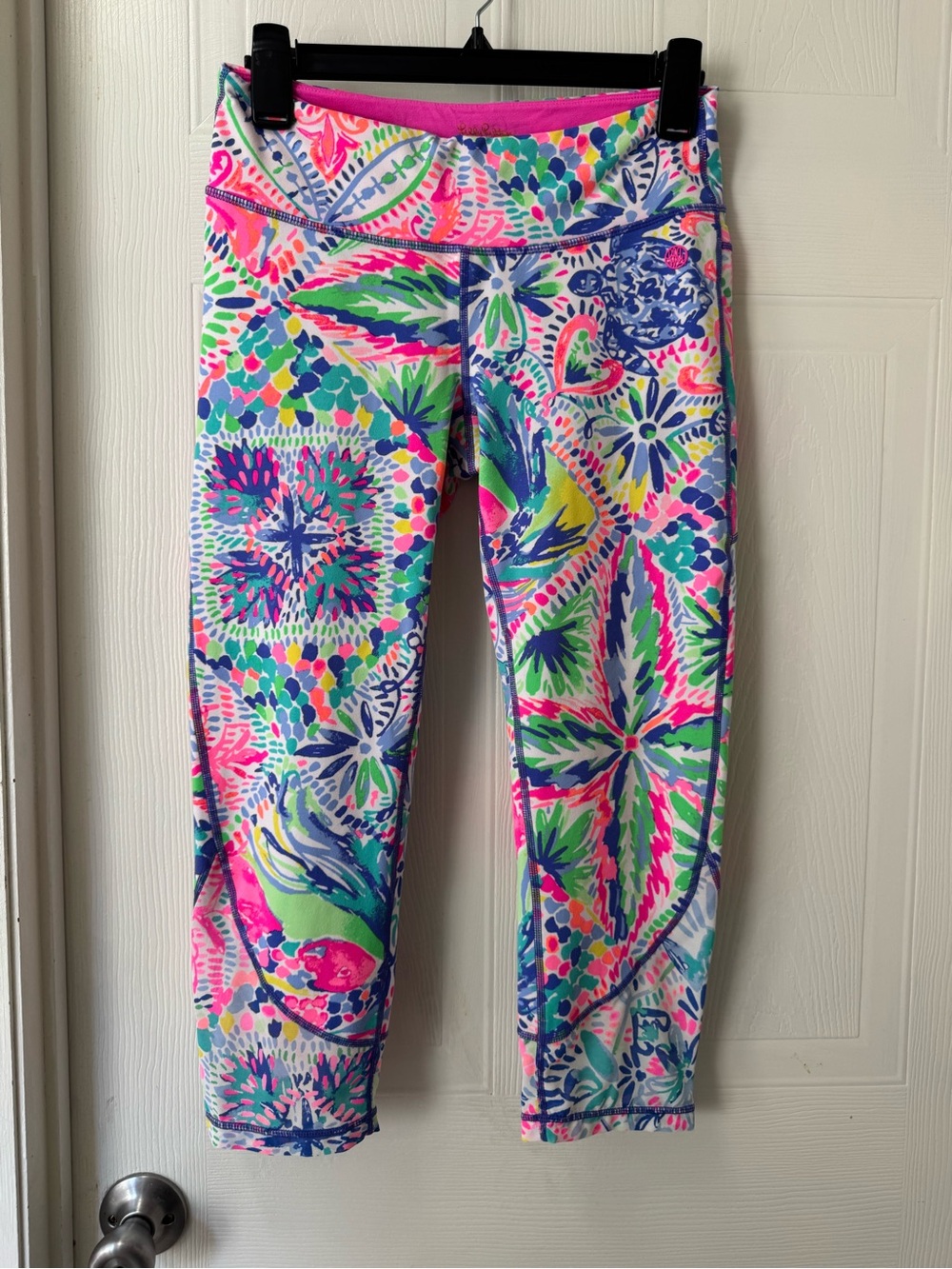 Lilly Pulitzer Neon Floral Multicolor Capri Leggings
